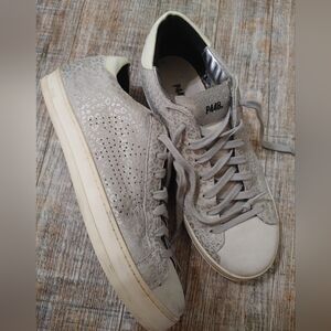P448 Gray Metallic Leopard Sneakers size 39